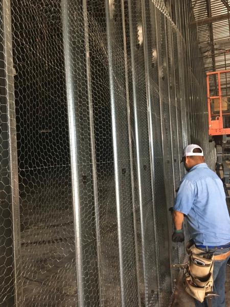 Installing Wire Mesh Inside of Wall.